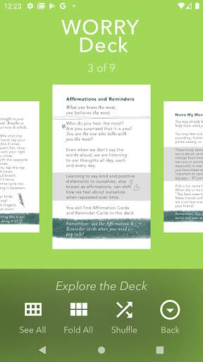 Android application WORRY Deck screenshort