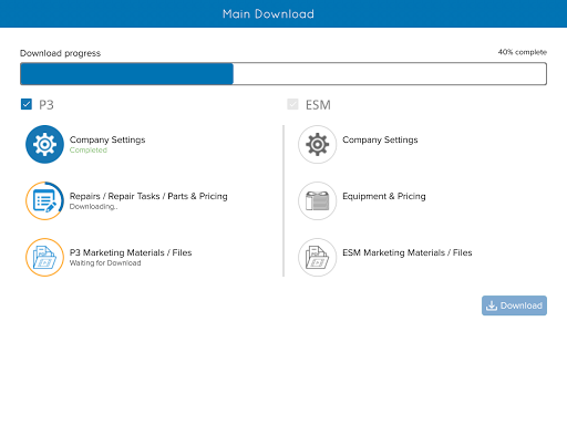 Android application P3 HVAC Software screenshort