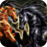 Two sparkling horses live wp icon