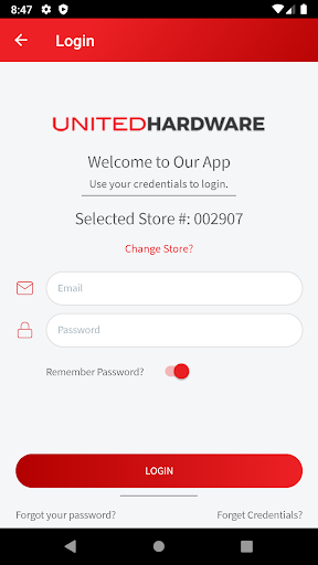 Android application United Hardware screenshort