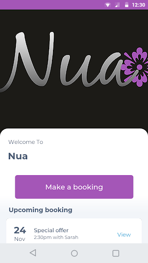 Android application Nua Hair and Beauty screenshort