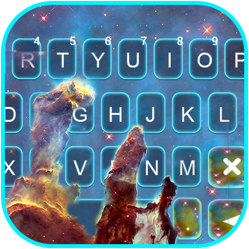 Glitter HD Galaxy Keyboard Bac logo