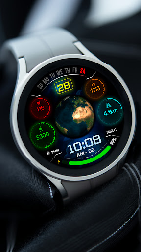 EARTH DIGI Animated Watchface Screen 2