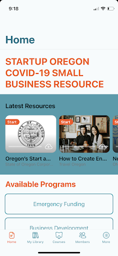 Startup Oregon Screen 2