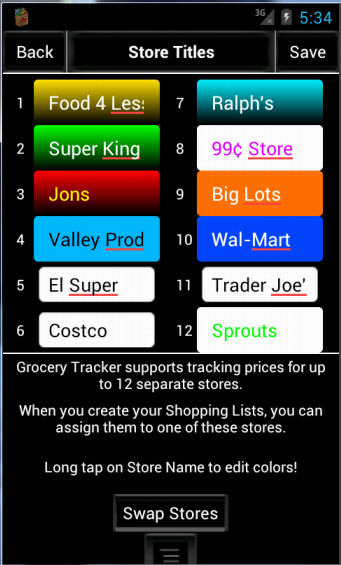 Android application Grocery-Tracker ProKey screenshort