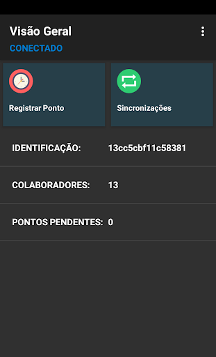 Android application Controle de Acesso screenshort