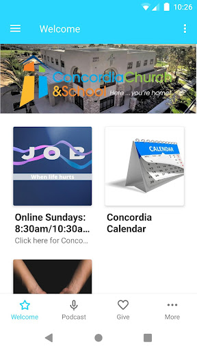 Android application Concordia Church and School screenshort