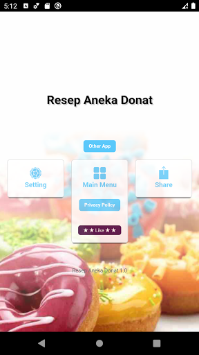 Android application Resep Membuat Kue Donat Lezat screenshort