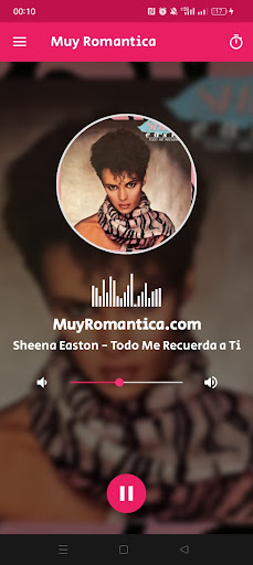 Android application Radio muy romantica screenshort