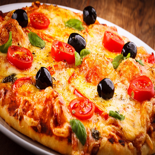 Recettes pizza facile. logo