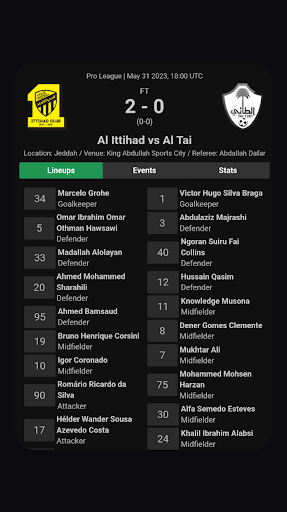مباريات الاتحاد السعودي Screen 2