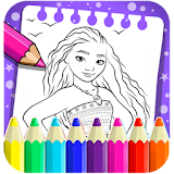 Paint Moanna Coloring Book icon