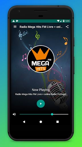 Android application Radio Mega Hits FM Portugal screenshort