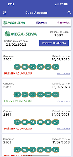 Android application Suas Apostas screenshort