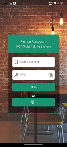 Android application Finman Restaurant KOT screenshort