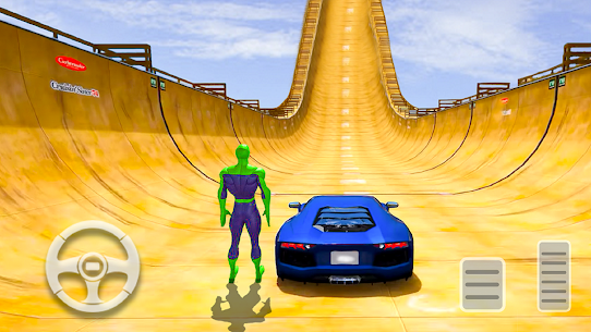 Superhero Car: Mega Ramp Games 1