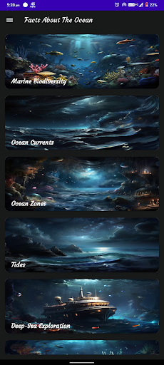 Android application Facts About The Ocean screenshort