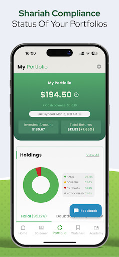 Musaffa: Halal Stocks & ETFs Screen 3