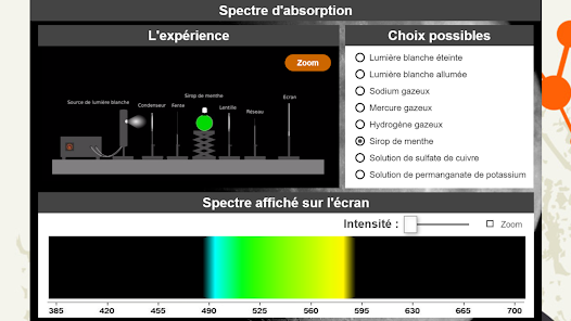 Screenshot 2 Spectre d'absorption android