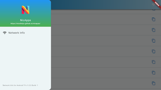 Android application Network Info for Android TV screenshort