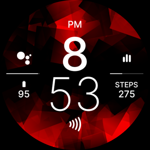 Red Sporty Deluxe Watch Face Logo