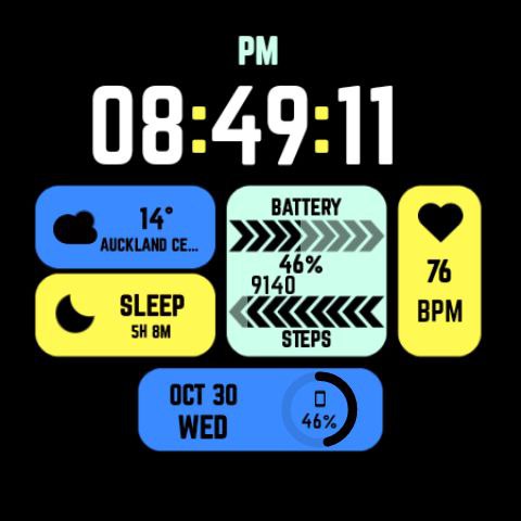 Nighty Digital 45 - watch face screenshot 21