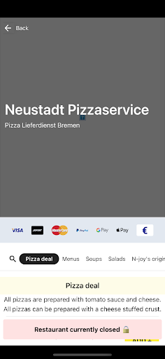 Neustadt Pizzaservice Screen 2