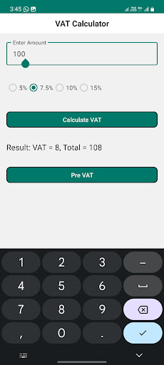 VAT Calculator - Bangladesh Screen 2
