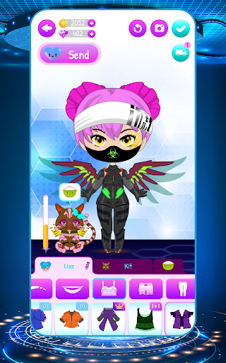 Android application Cyberpunk Doll Dress Up Games screenshort