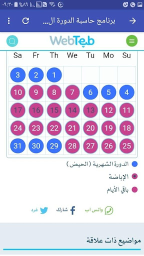 كيفية حساب الدورة الشهرية Screenshot 2 - AppWisp.com