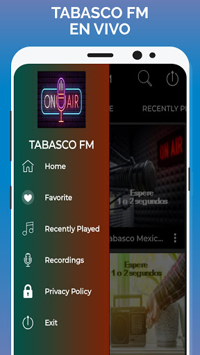 Android application Radio FM Tabasco Radio Tabasco screenshort