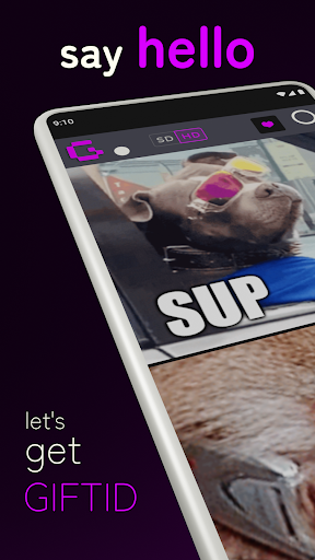 Android application GIFTID - Random Anon GIF Chat screenshort