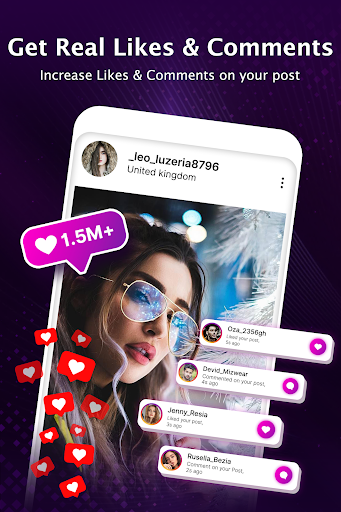 Android application Likomment - Get Comment & Like screenshort