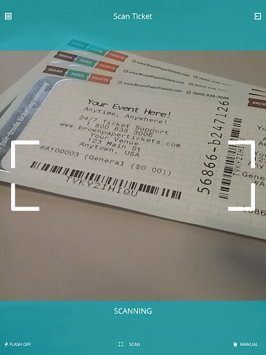 Brown Paper Tickets - Scanner