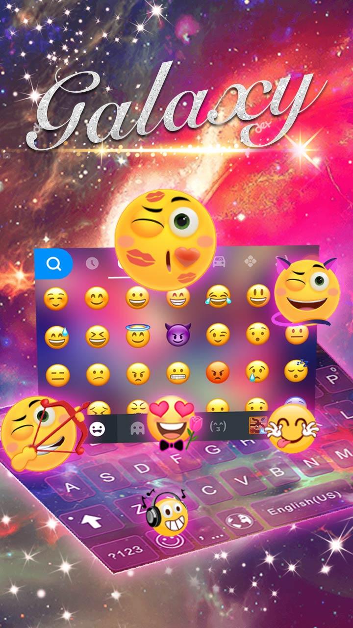 Android application Dreamer Galaxy Emoji Keyboard Theme screenshort