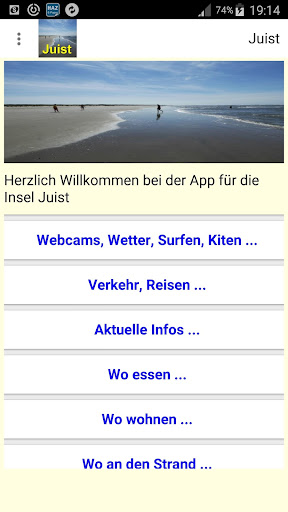 Android application Juist App für den Urlaub screenshort