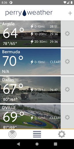 Android application Perry Weather-Lightning Alerts screenshort