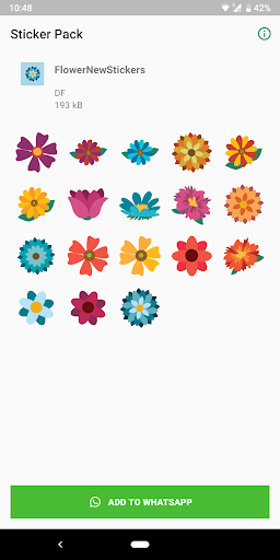 Android application Flowers Stickers for Whatsapp screenshort