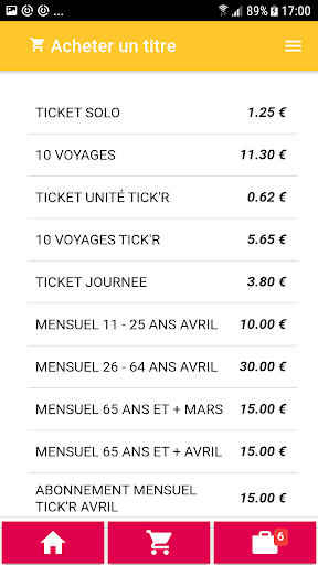 Taneo e-ticket Screen 3