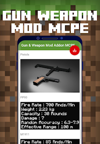 Imágen 6 Gun & Weapon Mod Addon MCPE android
