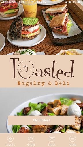 Android application Toasted Bagelry & Deli screenshort
