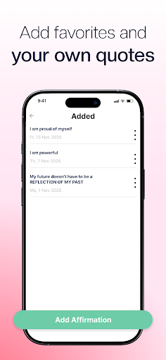 Screenshot of Daily Affirmations・Positive Me