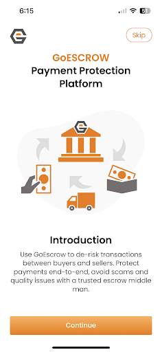 Android application GoESCROW screenshort