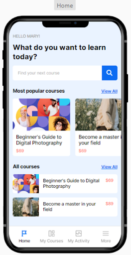 Android application BIGMIND ACADEMY screenshort