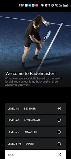 PadelMaster Screen 2