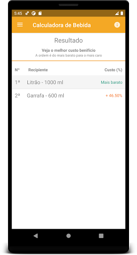 Calculadora de Bebida Cerveja Screen 3