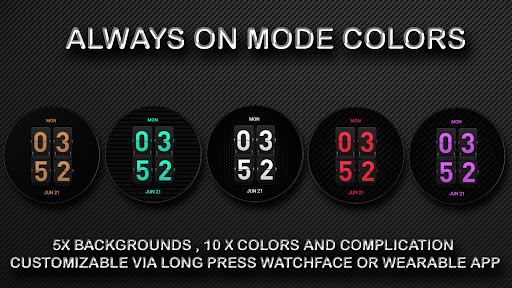 Digital Basic 5B For Wear OS 3 Screen 2