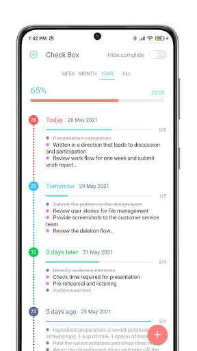 Screenshot of Tags & Diary