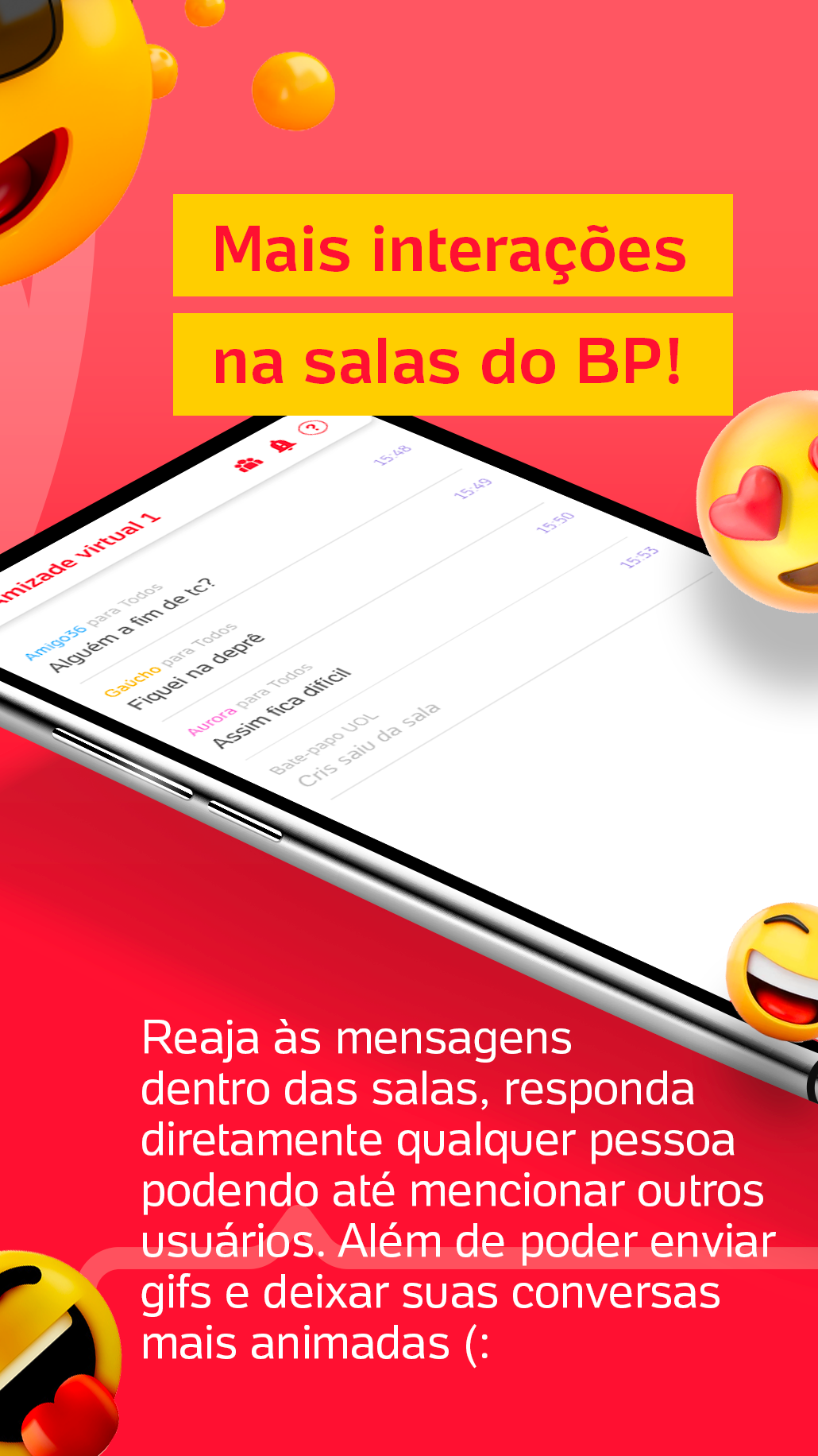 Android application Bate-Papo UOL: Chat de paquera e vídeo ao vivo screenshort