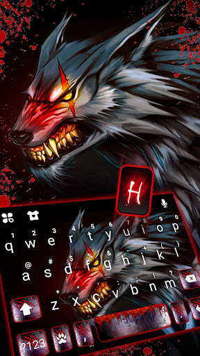 Android application Bloody Killer Wolf Theme screenshort